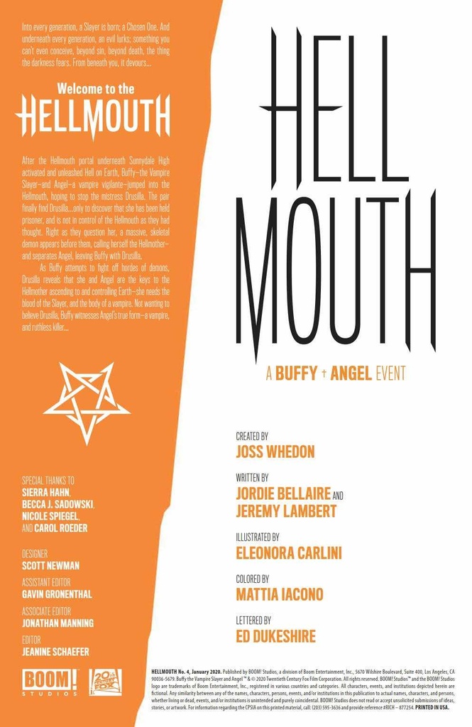 Buffy The Vampire Slayer & Angel: Hellmouth #4 (Cover A Frison)