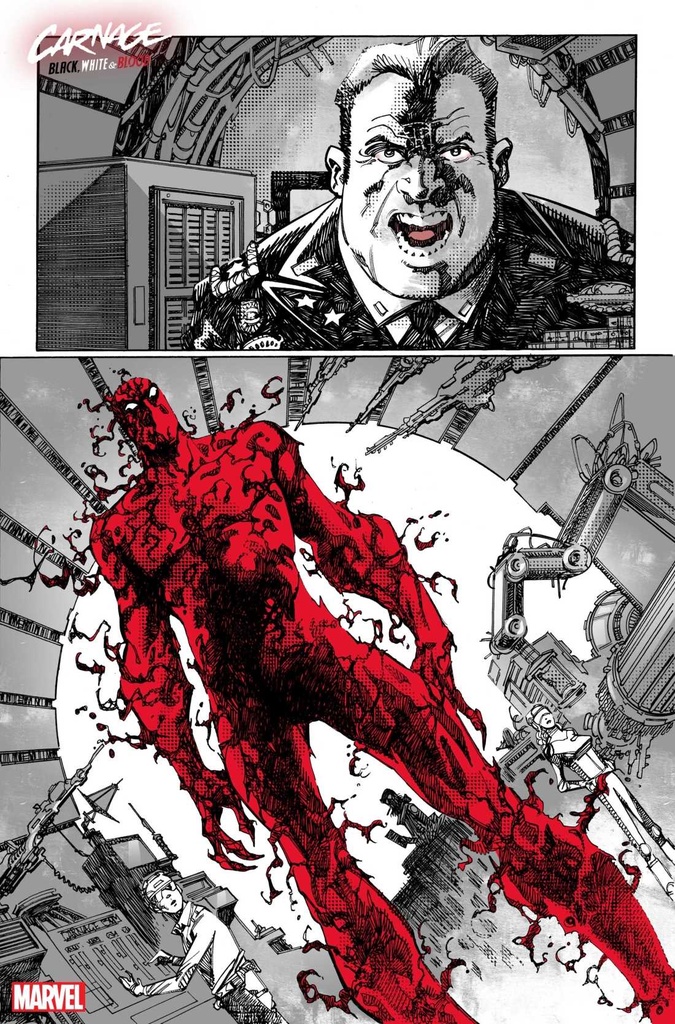 CARNAGE BLACK WHITE AND BLOOD #1 (OF 4) OTTLEY VAR