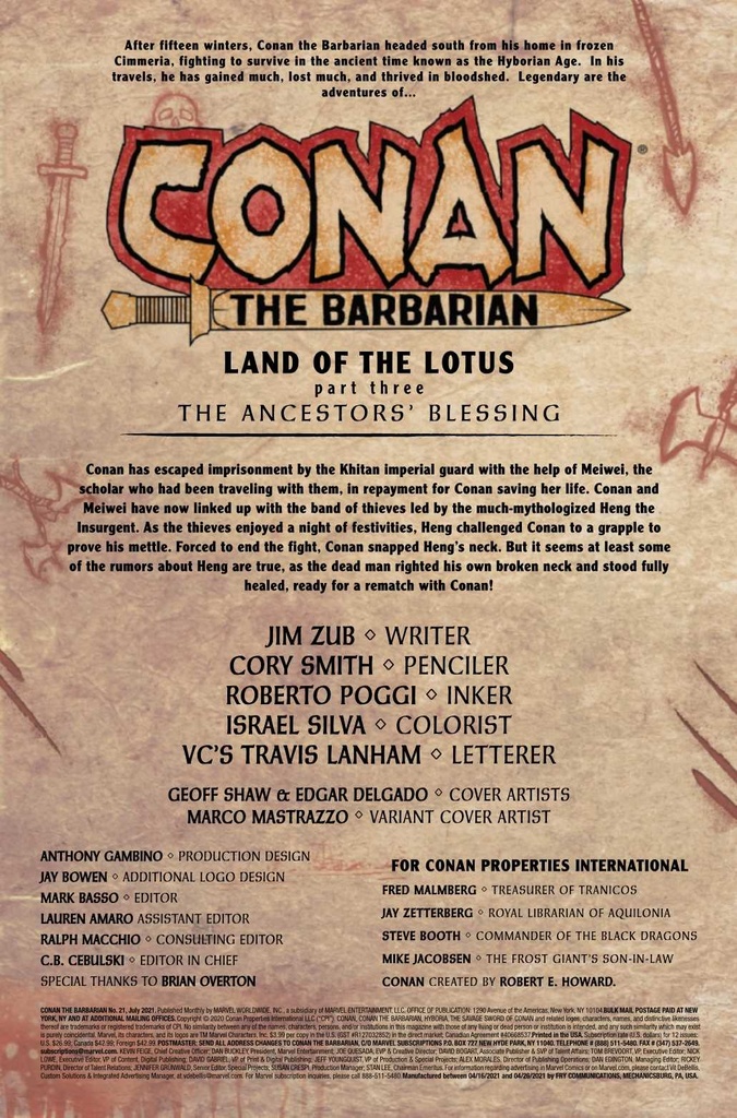 CONAN THE BARBARIAN #21