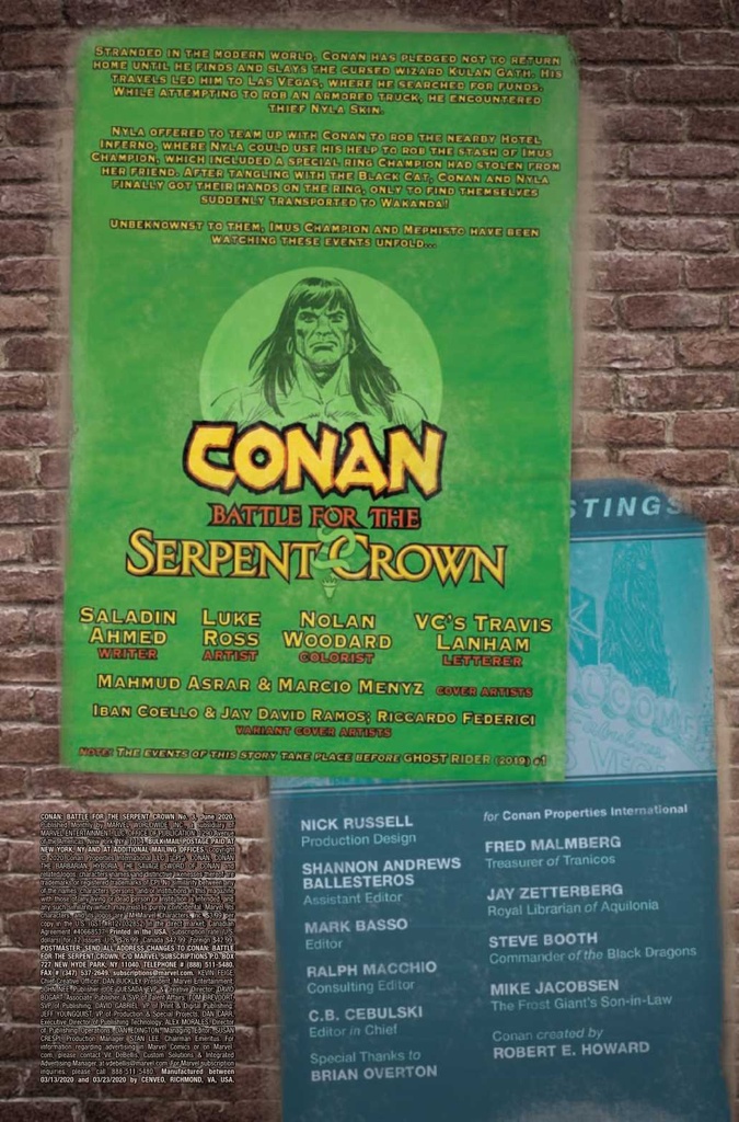 Conan: Battle For The Serpent Crown #3 of 5 (Coello Variant)