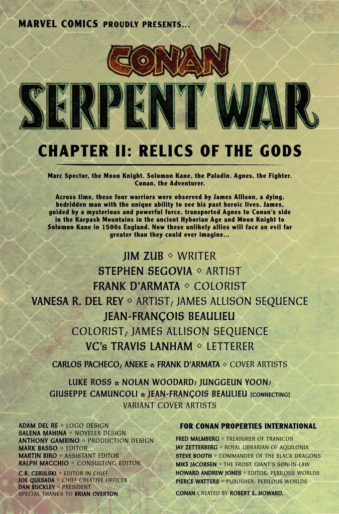 Conan: Serpent War #2 of 4 (Camuncoli Virgin Connecting Variant)