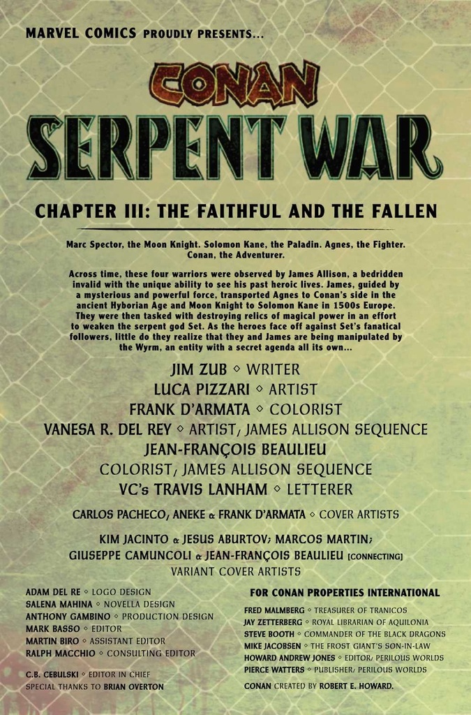 Conan: Serpent War #3 of 4 (Camuncoli Connecting Variant)