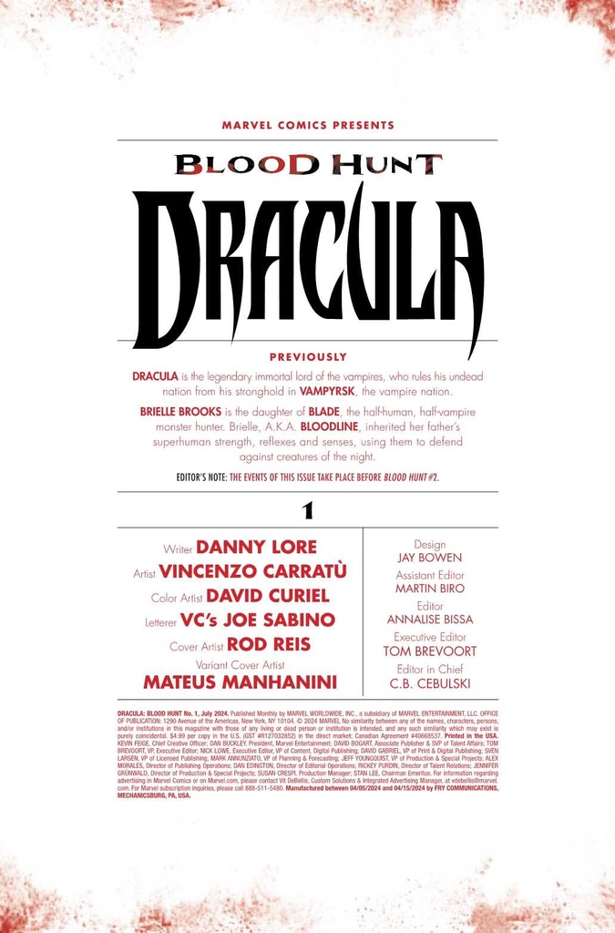 DRACULA BLOOD HUNT #1