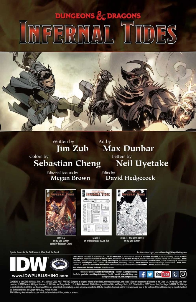 Dungeons & Dragons: Infernal Tides #3 of 5 (Cover A Dunbar)