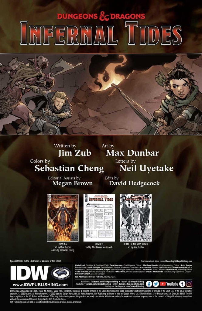 Dungeons & Dragons: Infernal Tides #5 of 5 (Cover A Dunbar)