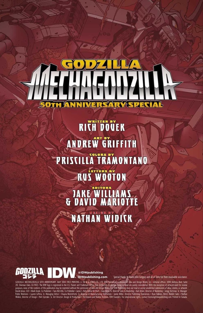 GODZILLA MECHAZILLA 50TH ANNIV #1 CVR A GRIFFITH (MR)