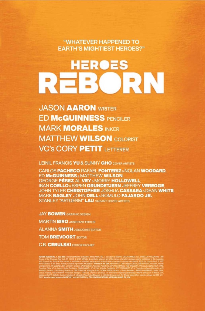 HEROES REBORN #1 (OF 7)