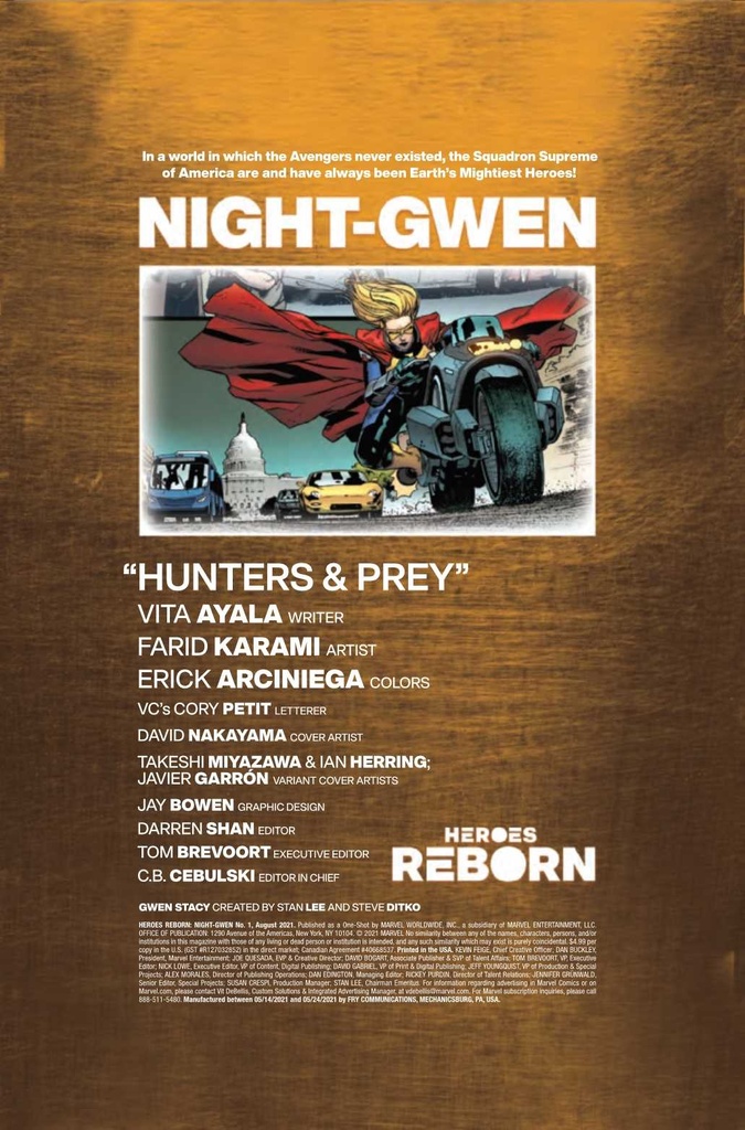 HEROES REBORN NIGHT-GWEN #1