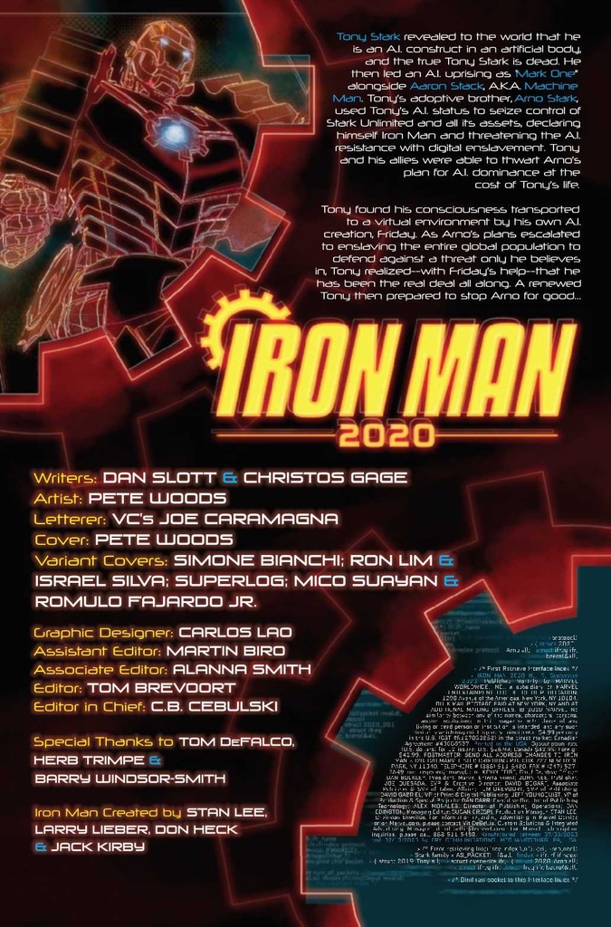 Iron Man 2020 #5 of 6 (Ron Lim Variant)