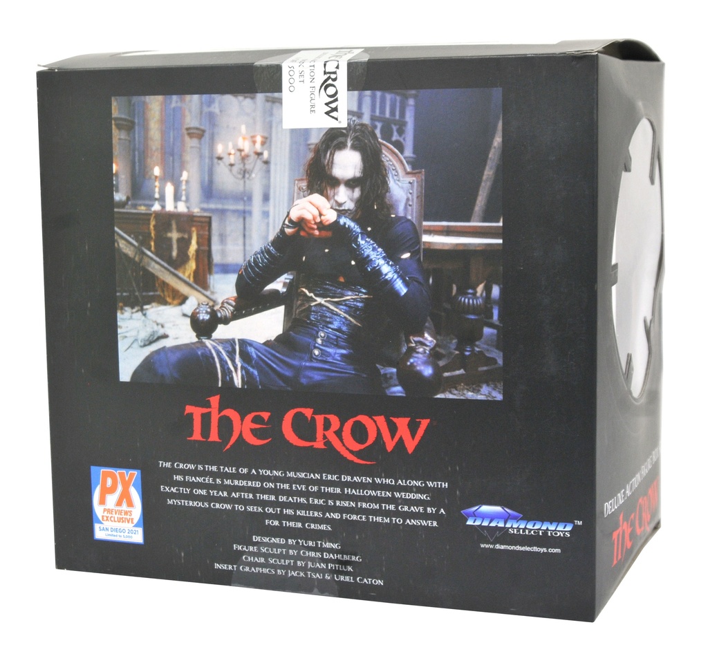 The Crow Deluxe Action Figure Eric Draven in Chair SDCC 2021 Exclusive 18 cm