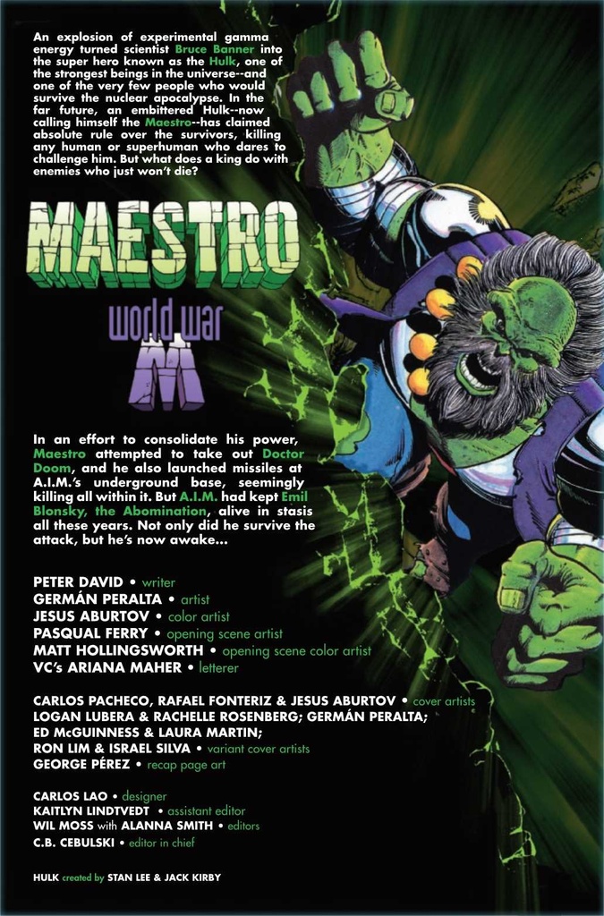 MAESTRO WORLD WAR M #1