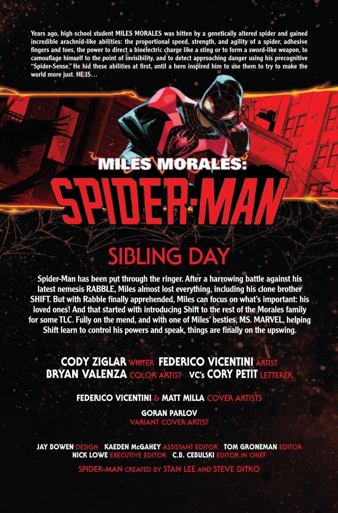 MILES MORALES SPIDER-MAN #20 GORAN PARLOV VAR