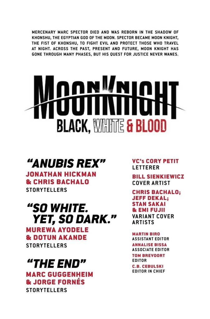 MOON KNIGHT BLACK WHITE BLOOD #1 (OF 4)