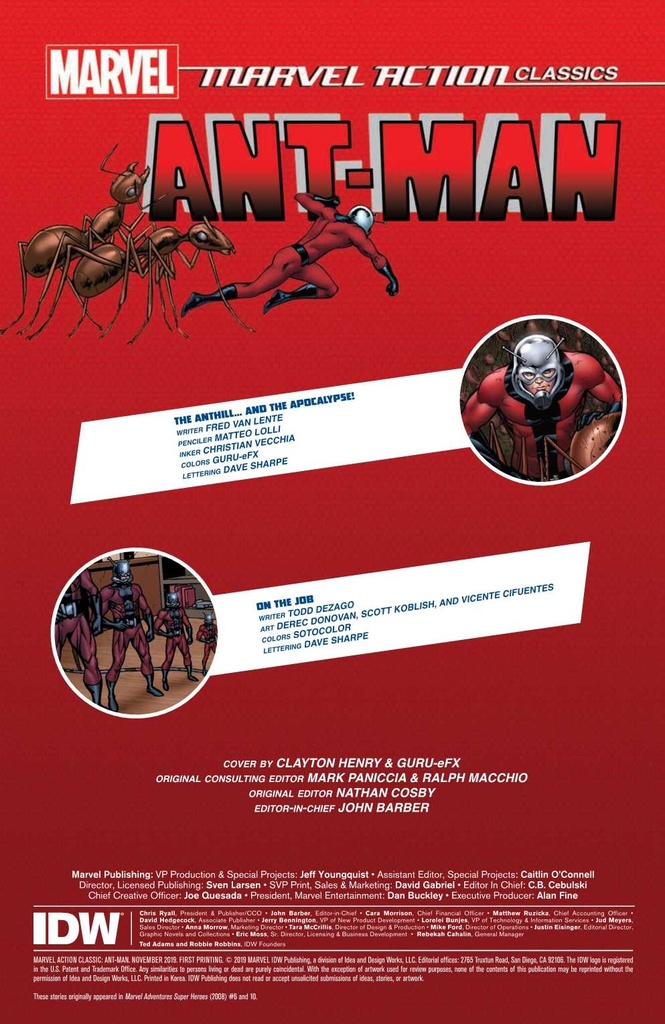 Marvel Action Classics: Ant-Man #1