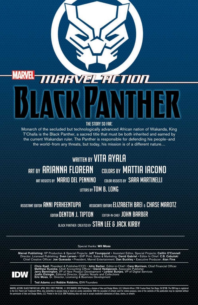 Marvel Action: Black Panther #4 (Florean)