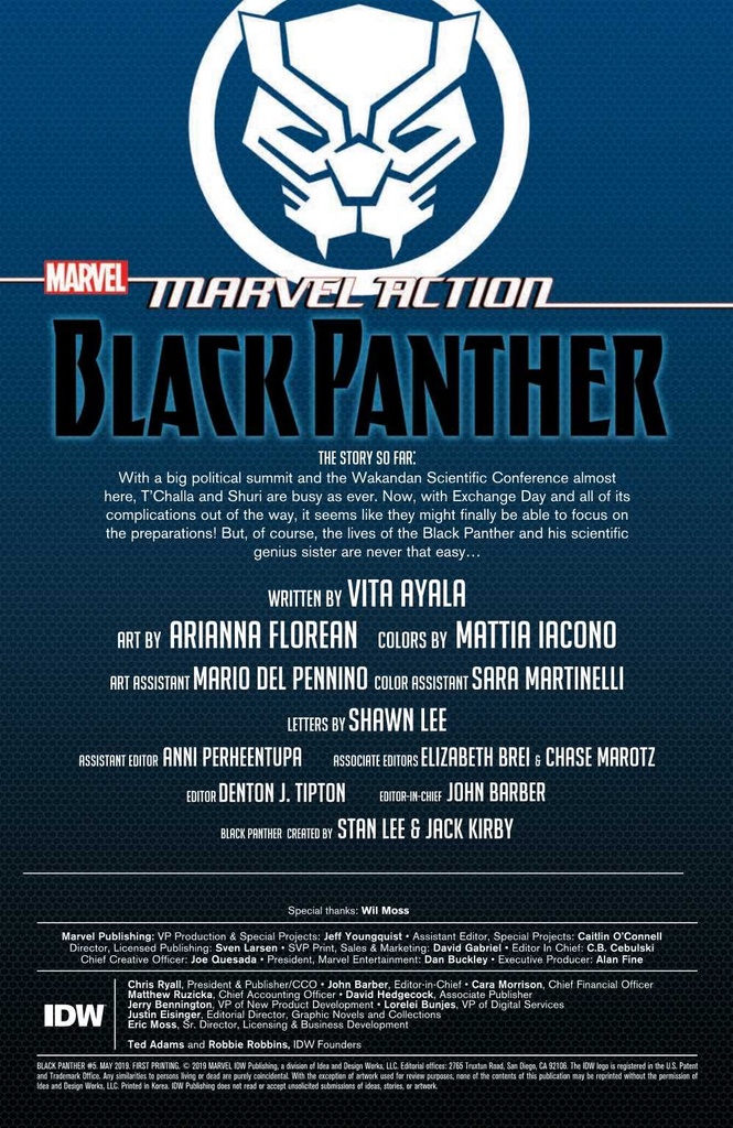 Marvel Action: Black Panther #5 (Florean)