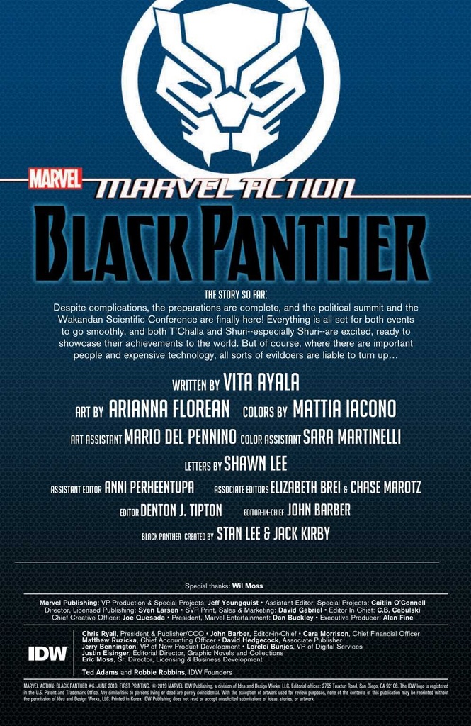 Marvel Action: Black Panther #6 (Cover A Florean)