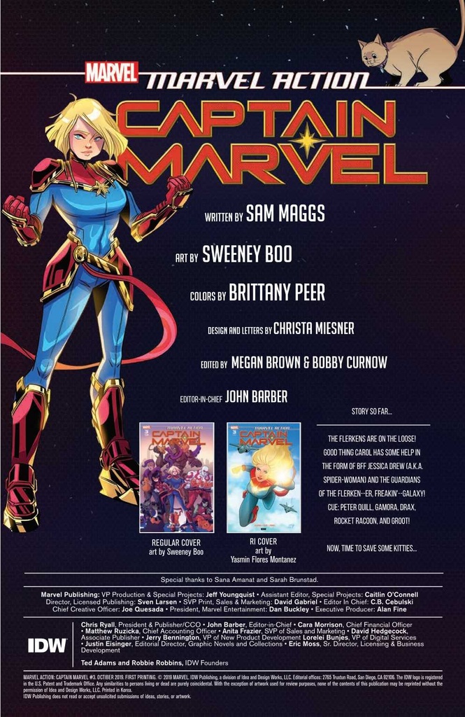 Marvel Action: Captain Marvel #3 of 3 (Cover A Boo)