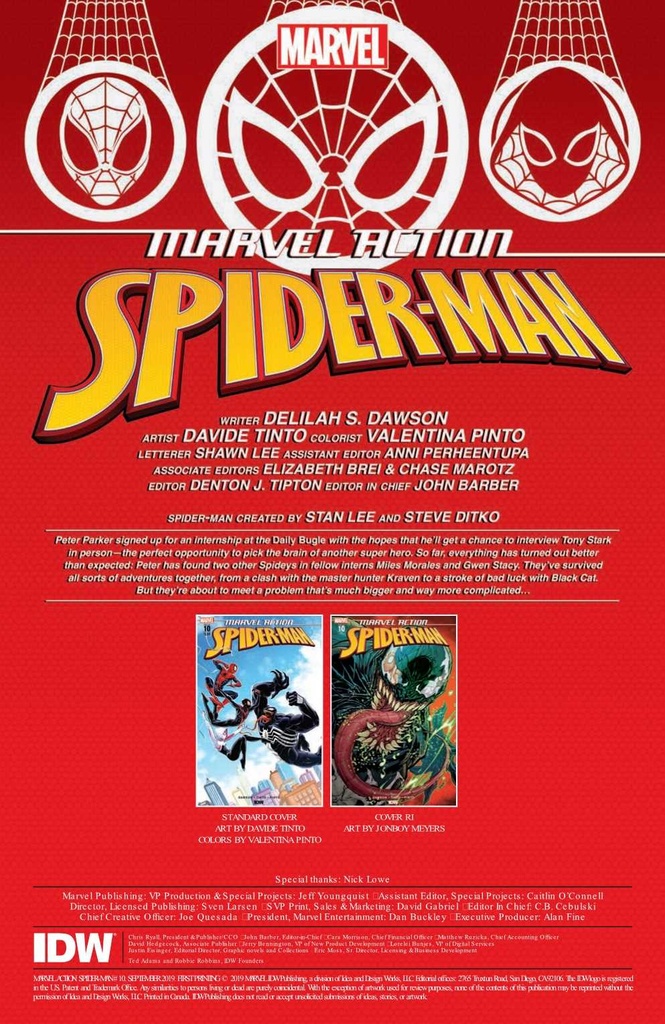 Marvel Action: Spider-Man #10 (Cover A Tinto)