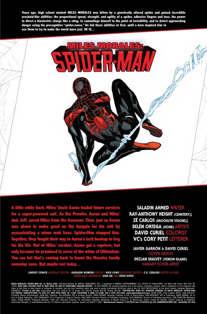 Miles Morales: Spider-Man #14 (Shalvey Marvels X Variant)