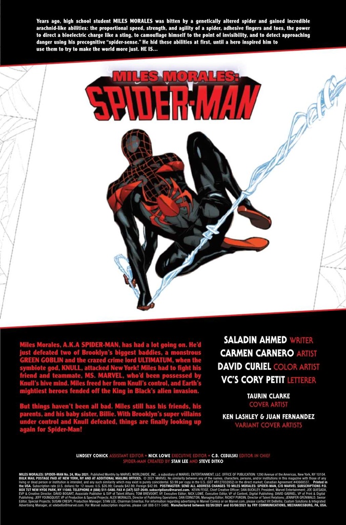 Miles Morales: Spider-Man #24 (Ken Lashley Miles-Thing Variant)