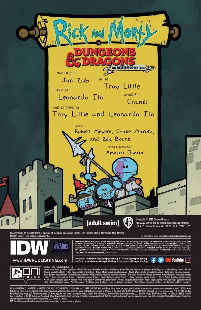 RICK & MORTY VS DUNGEONS & DRAGONS MEESEEKS CVR A