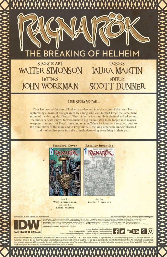 Ragnarok: Breaking Of Helheim #3 of 6 (Cover A Simonson)