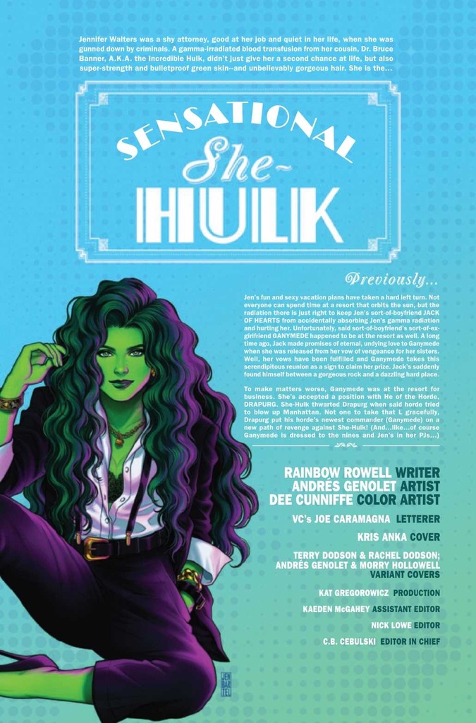 SENSATIONAL SHE-HULK #8 ANDRES GENOLET VAR