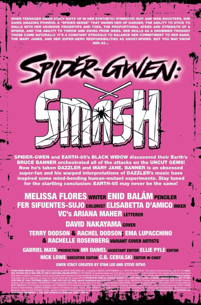 SPIDER-GWEN SMASH #4 TBD ARTIST