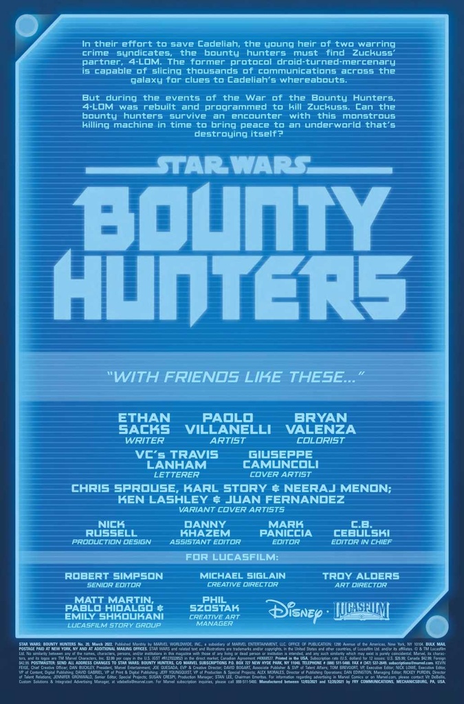 STAR WARS BOUNTY HUNTERS #20