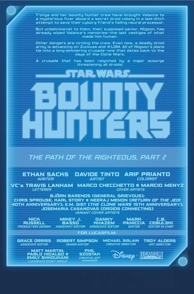 STAR WARS BOUNTY HUNTERS #38