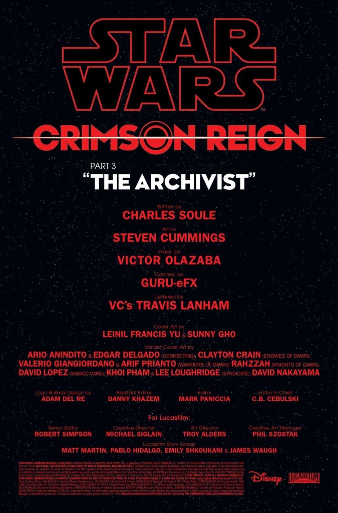 STAR WARS CRIMSON REIGN #3 (OF 5)