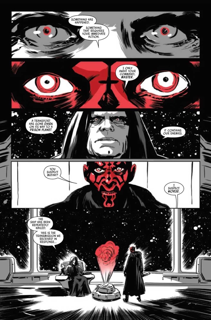 STAR WARS DARTH MAUL BLACK WHITE & RED #1