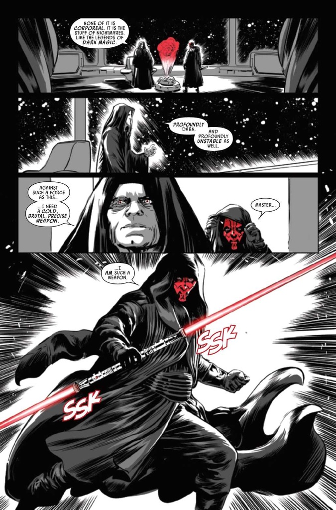 STAR WARS DARTH MAUL BLACK WHITE & RED #1