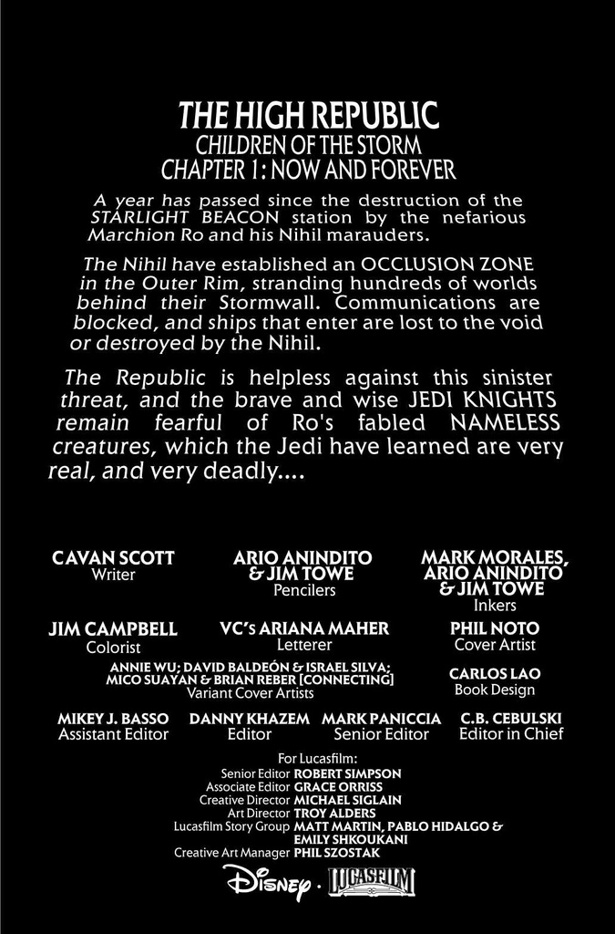 STAR WARS THE HIGH REPUBLIC #1