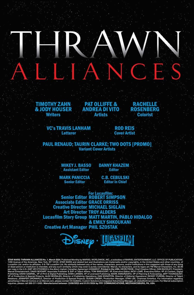 STAR WARS THRAWN ALLIANCES #1