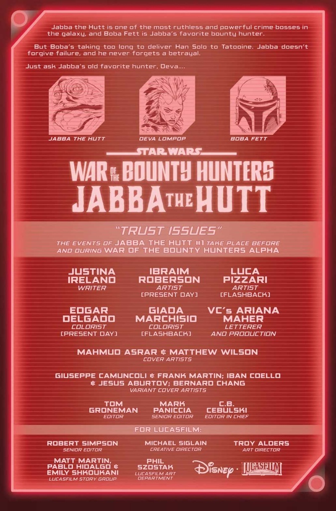 STAR WARS WAR BOUNTY HUNTERS JABBA HUTT #1