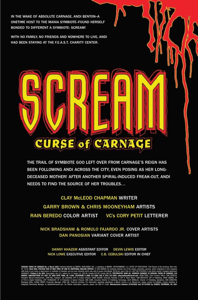 Scream: Curse Of Carnage #3