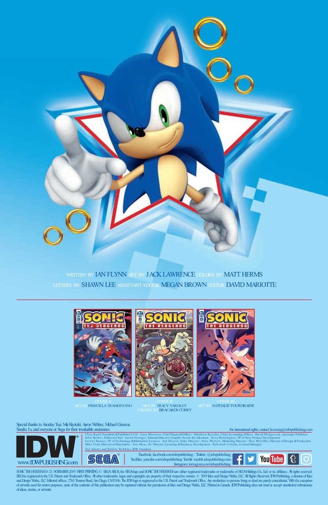 Sonic The Hedgehog #23 (Cover B Yardley)