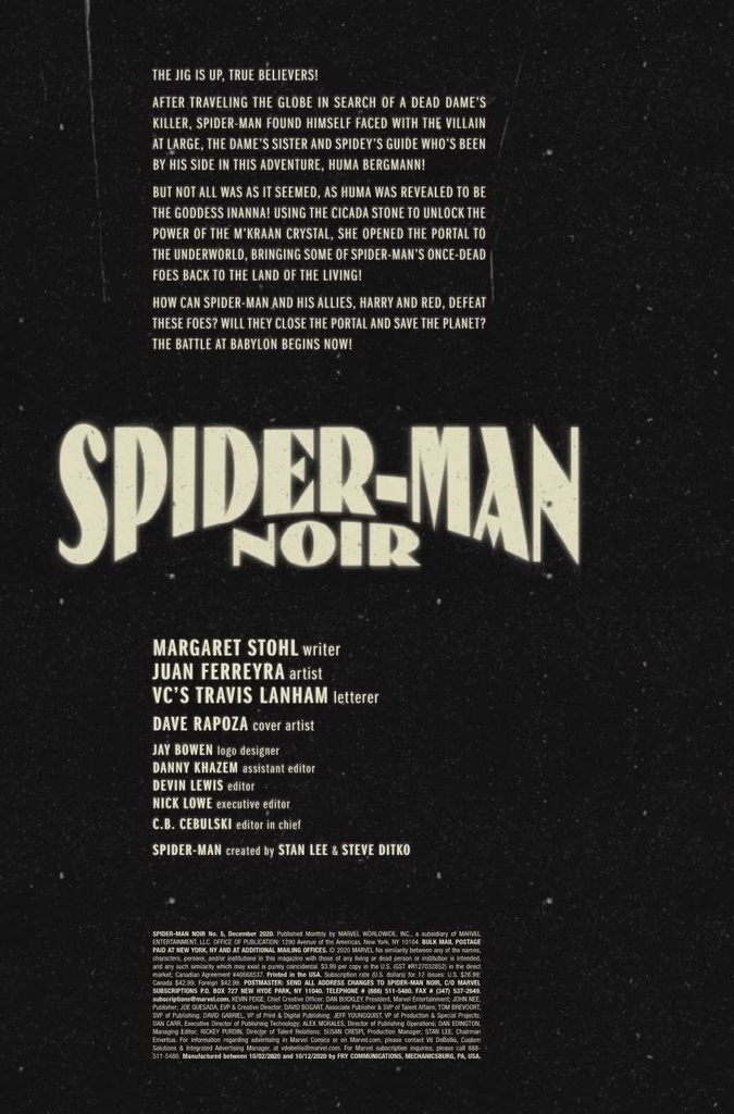 Spider-Man Noir #5 of 5