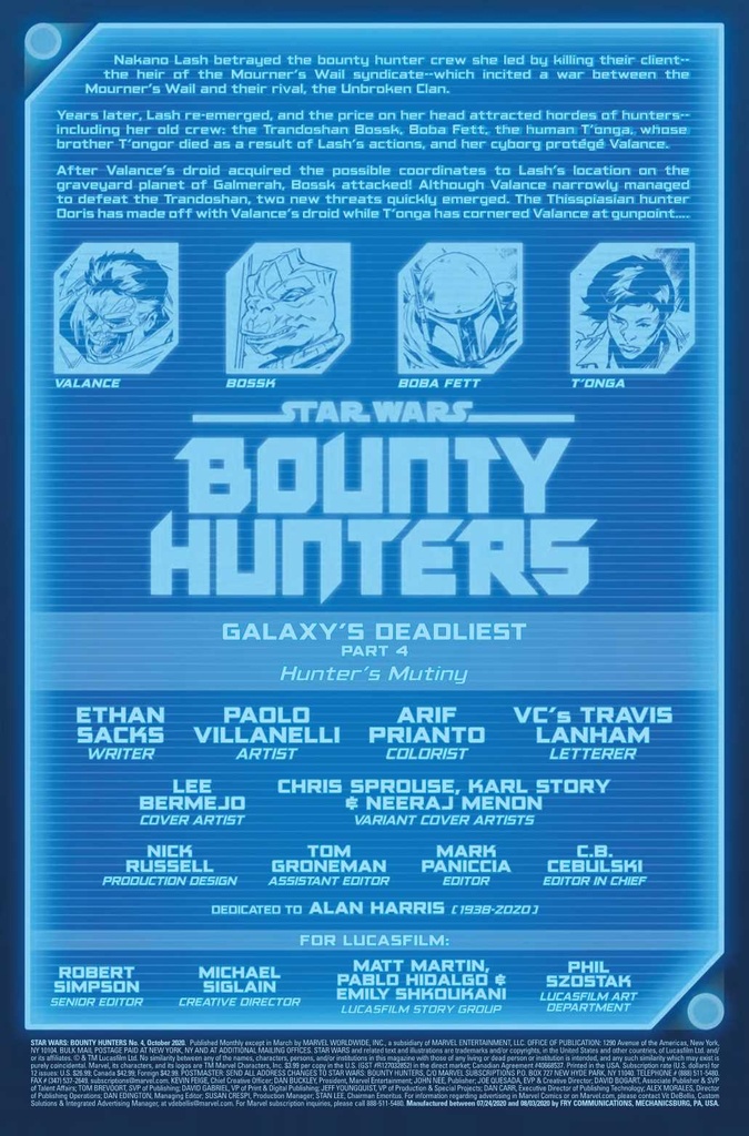 Star Wars: Bounty Hunters #4 (Sprouse Empire Strikes Back Variant)