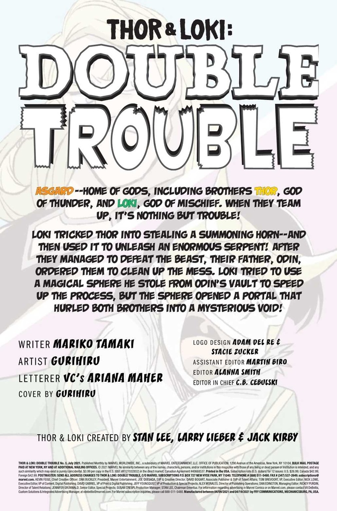 THOR AND LOKI DOUBLE TROUBLE #3 (OF 4)