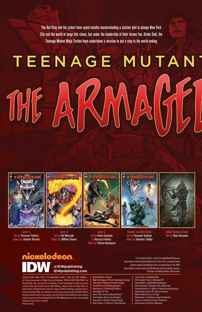 TMNT ARMAGEDDON GAME #7 CVR C EASTMAN