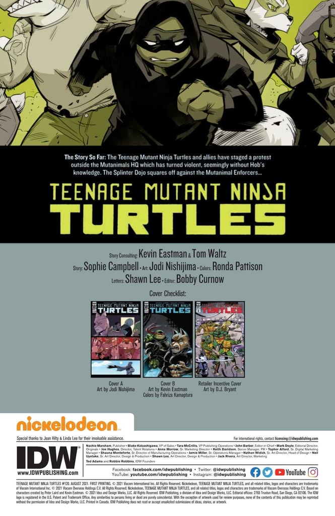 TMNT ONGOING #120 CVR A NISHIJIMA