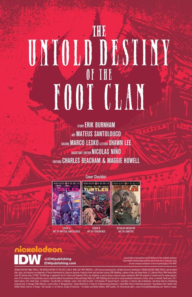 TMNT UNTOLD DESTINY OF FOOT CLAN #2 CVR B NEO