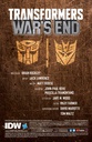 TRANSFORMERS WARS END #1 (OF 4) CVR B JACK LAWRENCE