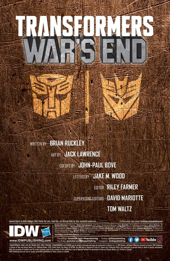 TRANSFORMERS WARS END #2 (OF 4) CVR A CHRIS PANDA