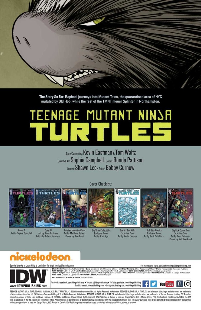 Teenage Mutant Ninja Turtles: Ongoing #102 (Cover A Campbell)