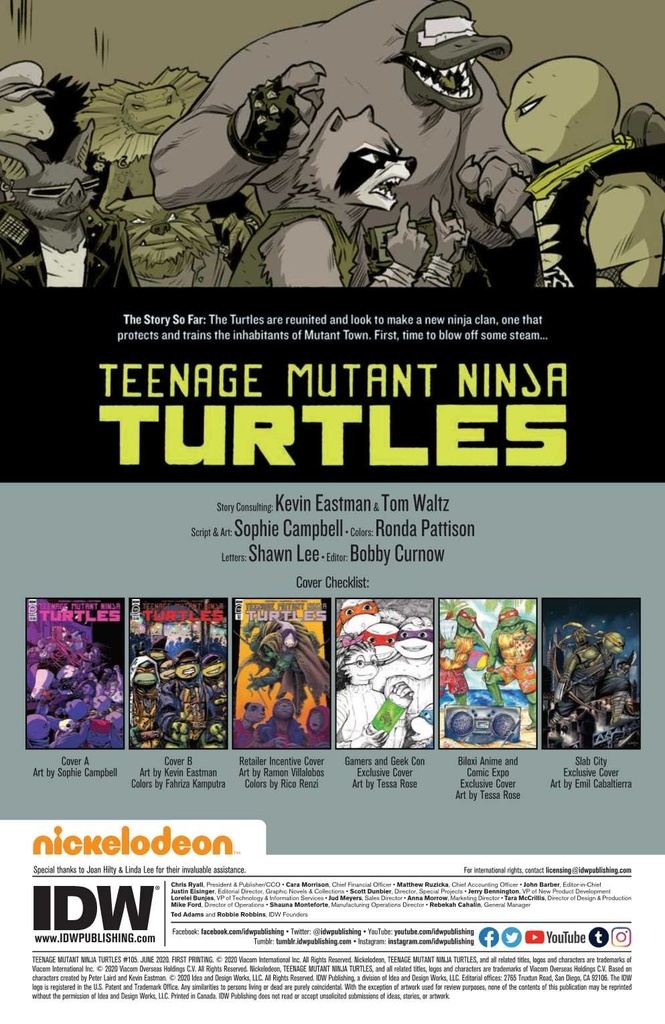 Teenage Mutant Ninja Turtles: Ongoing #105 (Cover B Eastman)