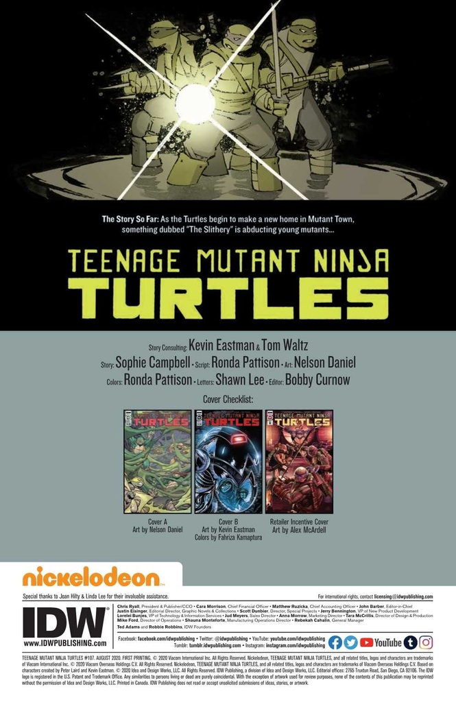 Teenage Mutant Ninja Turtles: Ongoing #107 (Cover A Daniel)